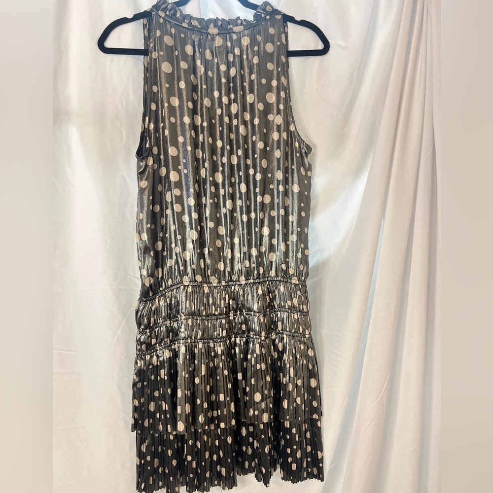 Anthropologie Current Air Metallic Polka Dot Dress – Size M​ - Picture 10 of 15